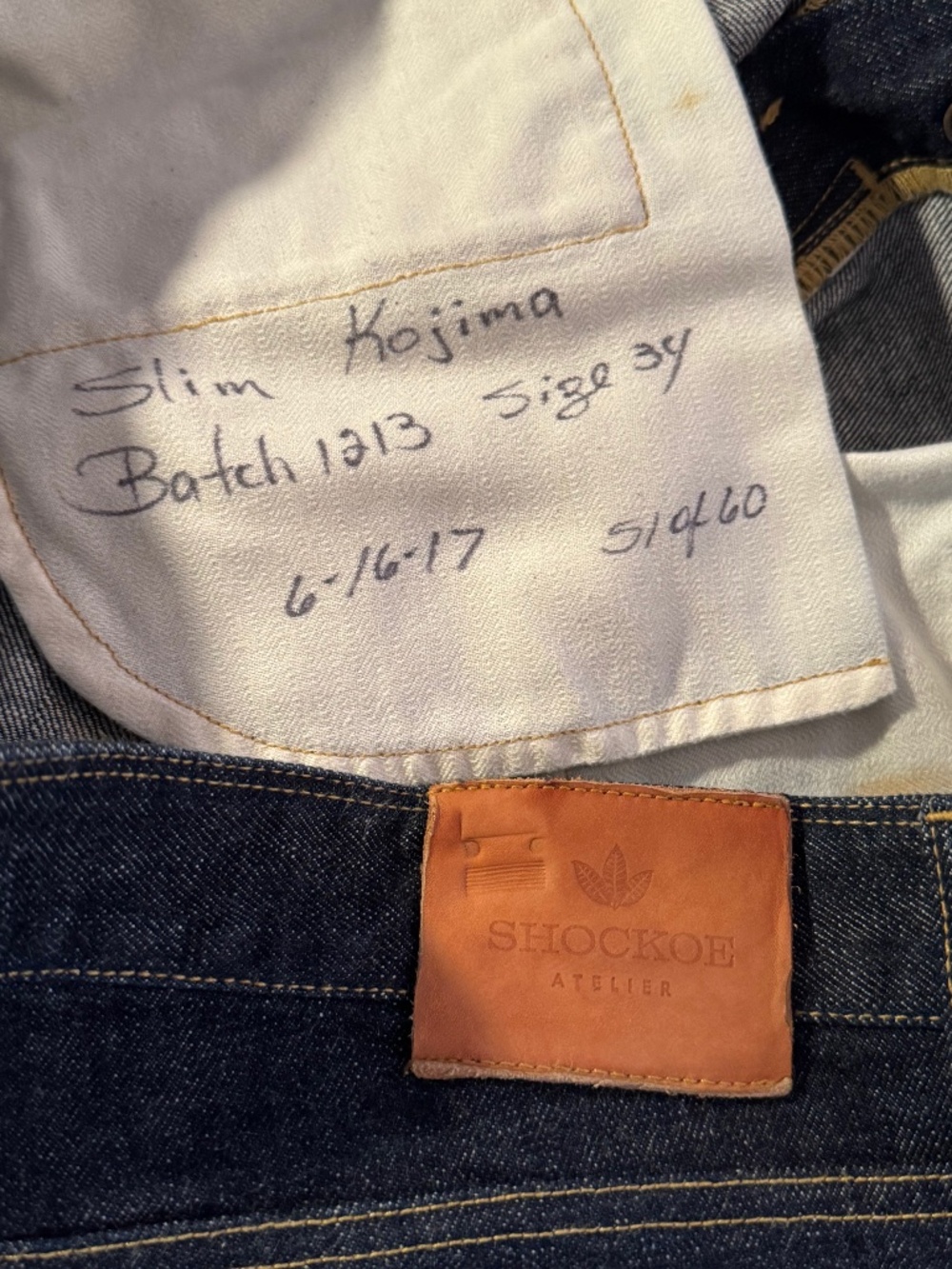 Shockoe Atelier Jeans Slim Kojima Size 34 - Navy - Unworn